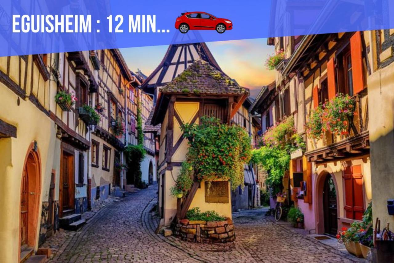 Le Red St Leon : Lit Queen Size * Wifi * Ideal Couple Кольмар Экстерьер фото